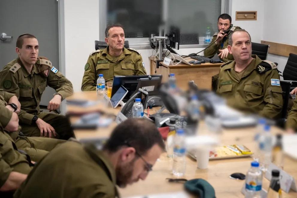 Israeli military Chief of General Staff Herzi Halevi directs an operation, at a location given as Tel Aviv, Israel, in this picture released August 25, 2024.