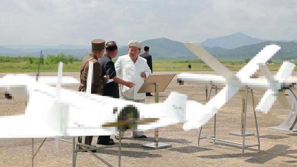 North Korean leader stands next to the drones that are very similar to Iranian-made UAVs, 26 August 2024