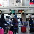 Passengers at Tehran’s Imam Khomeini Airport