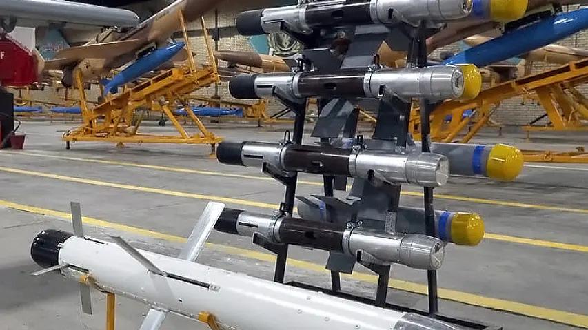 Iranian-made guided missile al-Mas on display