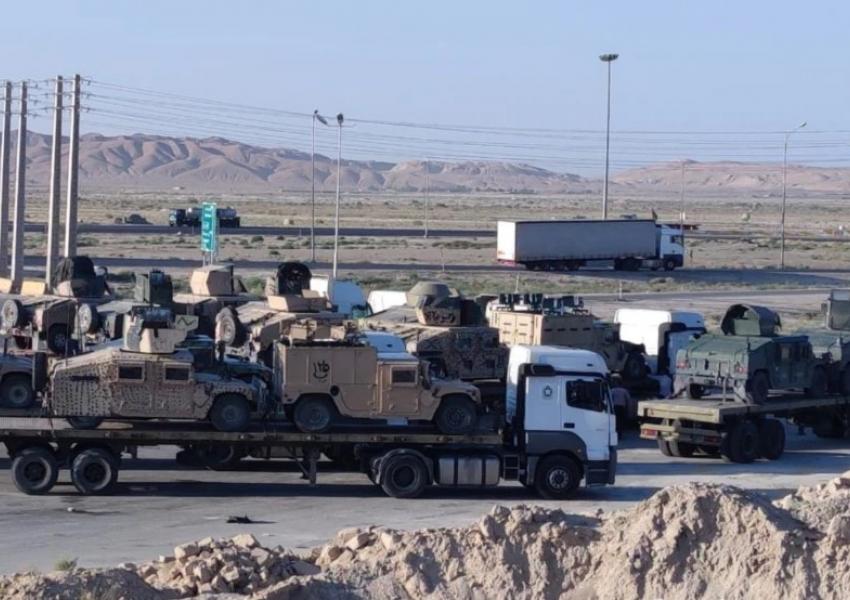 Photo reportedly showing American military hardware from Afghanistan in Iran. September 1, 2021
